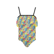 Load image into Gallery viewer, Kids&#39; Spaghetti Strap Ruffle Swimsuit
