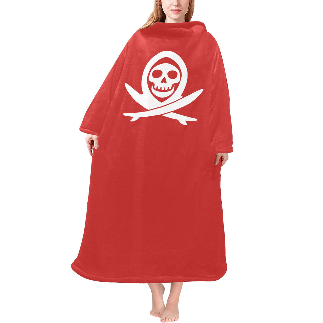 Blanket Robe with Sleeves for Adults