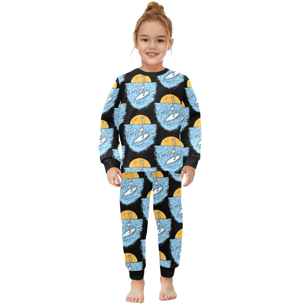 Little Girls' Crew Neck Long Pajama Set