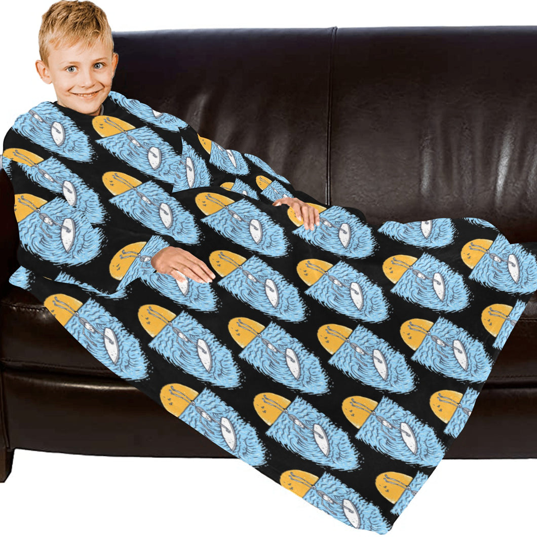 Blanket Robe with Sleeves for Kids