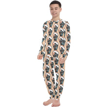 Load image into Gallery viewer, Big Boys&#39; Crew Neck Long Pajama Set
