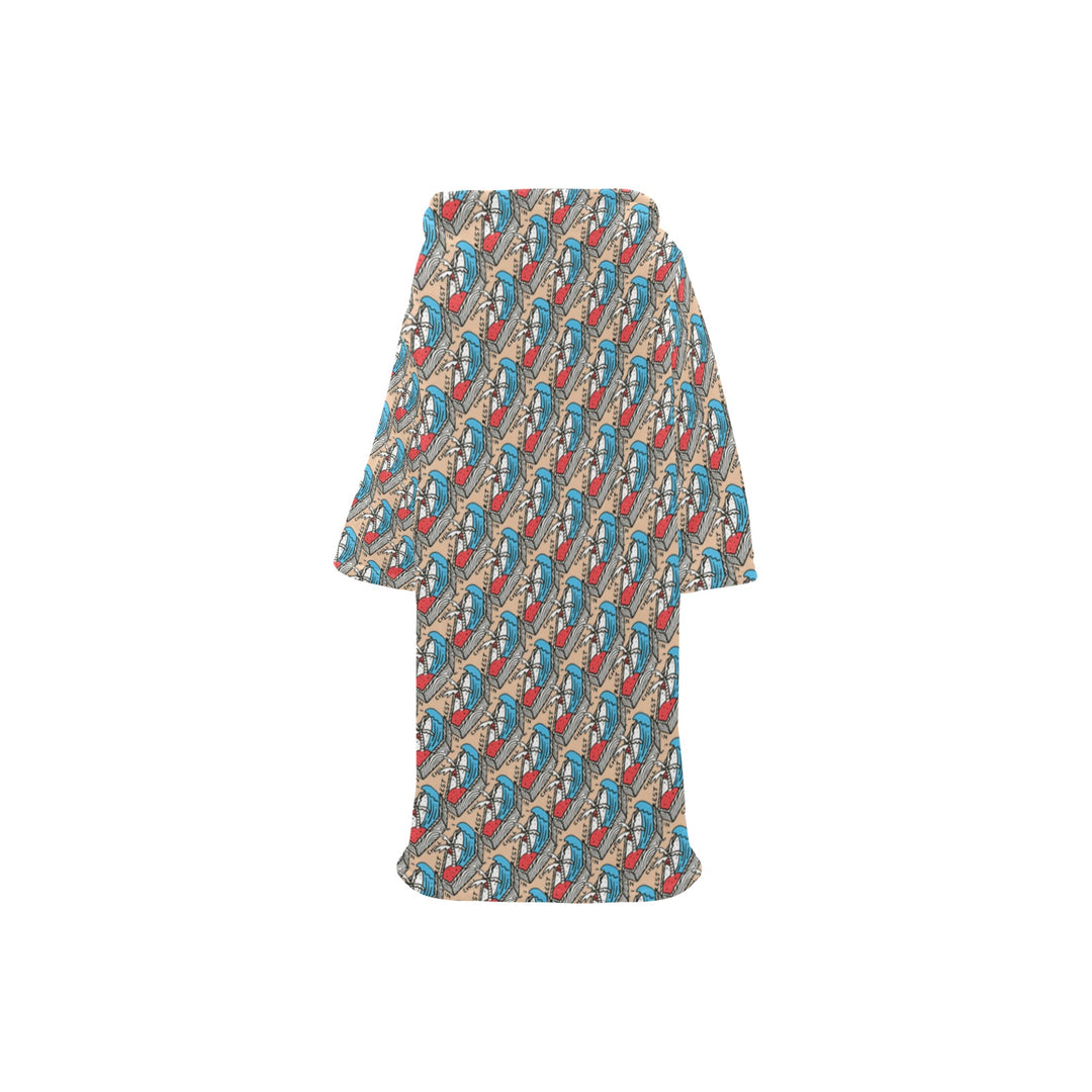 Blanket Robe with Sleeves for Kids