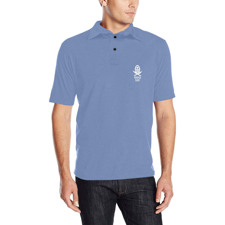 Men's All Over Print Polo Shirt (T55)