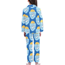 Load image into Gallery viewer, Big Girls&#39; V-Neck Long Pajama Set
