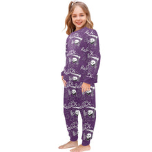 Load image into Gallery viewer, Little Girls&#39; Crew Neck Long Pajama Set
