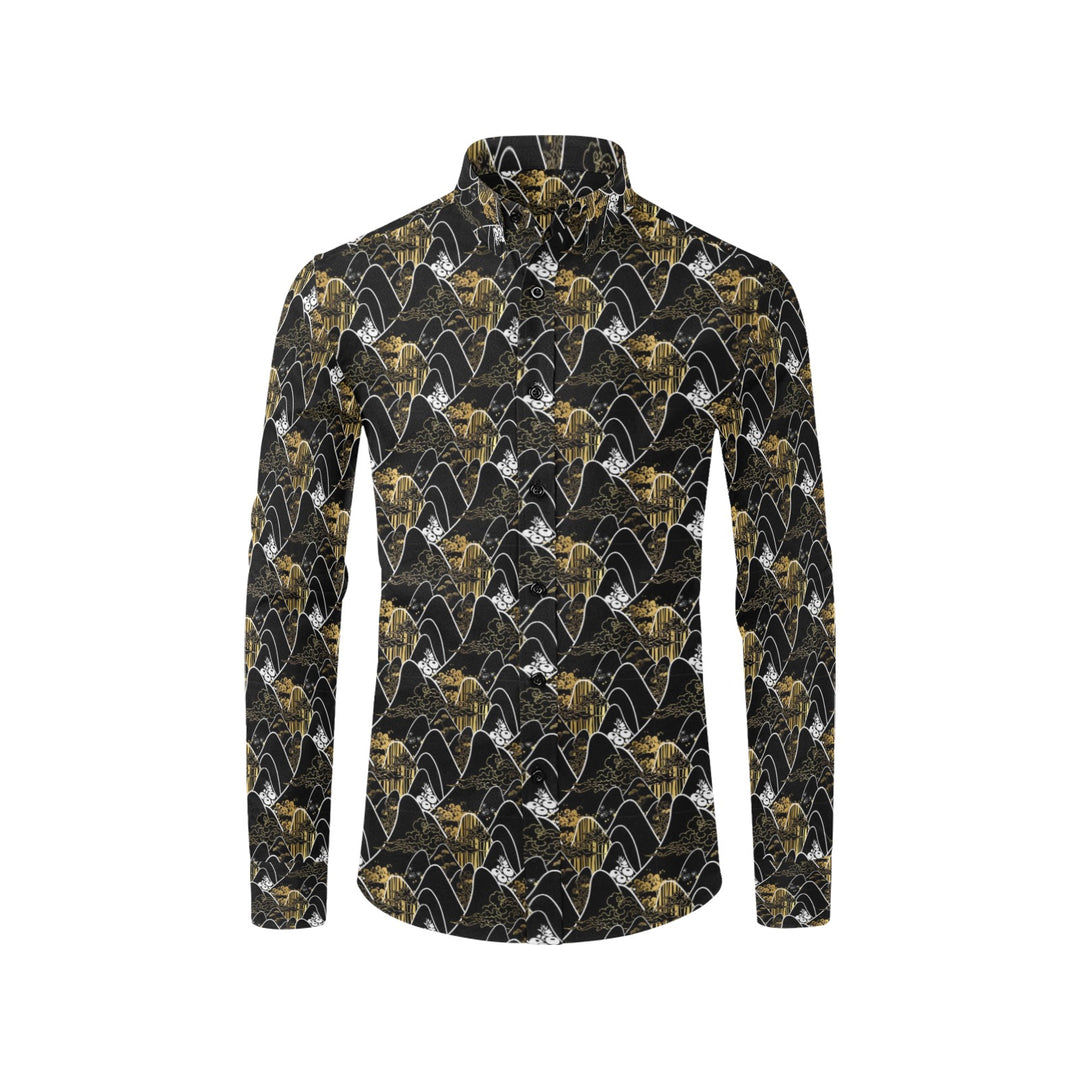 Men's All Over Print Long Sleeve Shirt(Without Pocket)(T61)