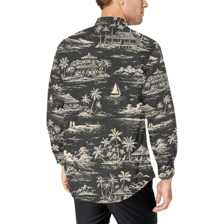 Men's All Over Print Long Sleeve Shirt(Without Pocket)(T61)