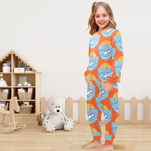 Load image into Gallery viewer, Little Girls&#39; Crew Neck Long Pajama Set
