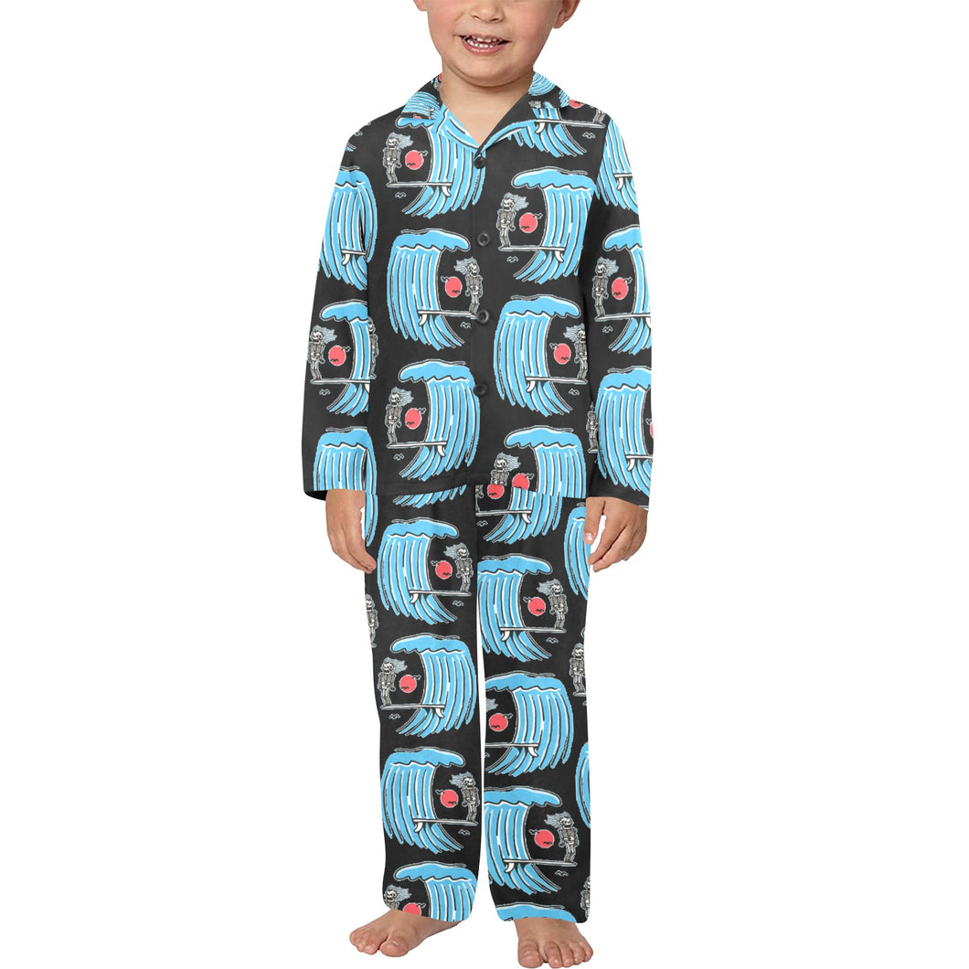 Little Boys' V-Neck Long Pajama Set