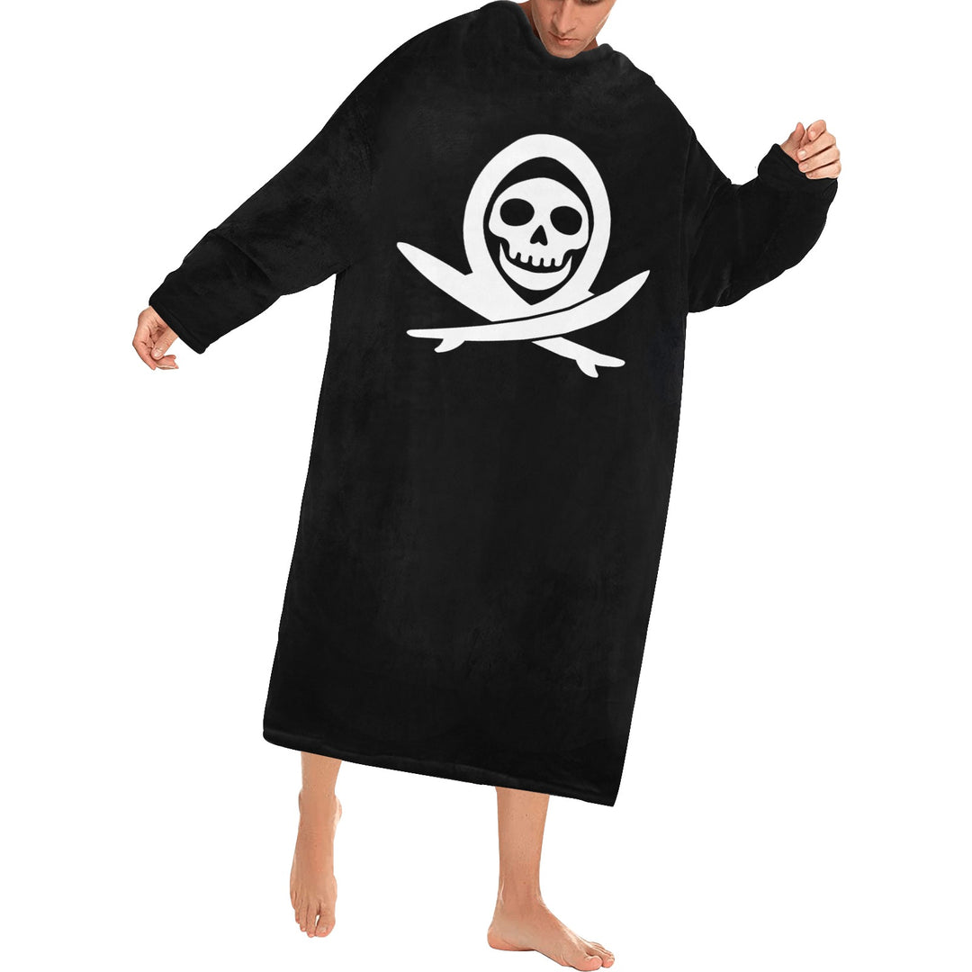 Blanket Robe with Sleeves for Adults