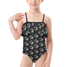 Load image into Gallery viewer, Kids&#39; Spaghetti Strap Ruffle Swimsuit
