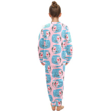 Load image into Gallery viewer, Big Girls&#39; Crew Neck Long Pajama Set
