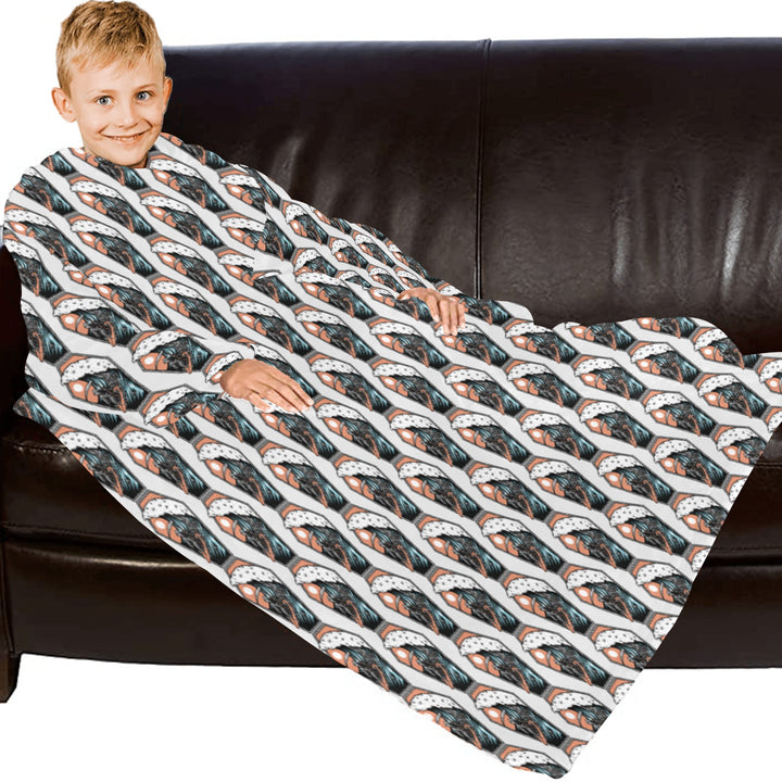 Blanket Robe with Sleeves for Kids