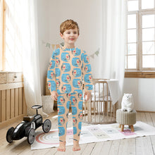 Load image into Gallery viewer, Little Boys&#39; Crew Neck Long Pajama Set
