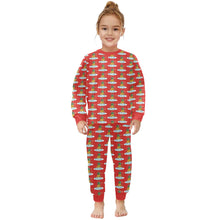 Load image into Gallery viewer, Little Girls&#39; Crew Neck Long Pajama Set
