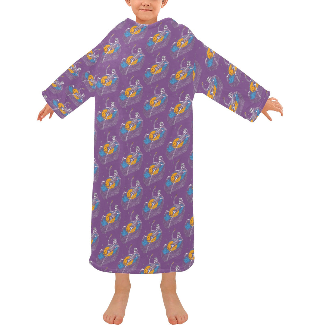 Blanket Robe with Sleeves for Kids