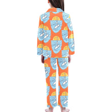 Load image into Gallery viewer, Big Girls&#39; V-Neck Long Pajama Set
