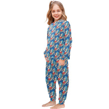 Load image into Gallery viewer, Little Girls&#39; Crew Neck Long Pajama Set
