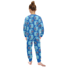 Load image into Gallery viewer, Little Girls&#39; Crew Neck Long Pajama Set
