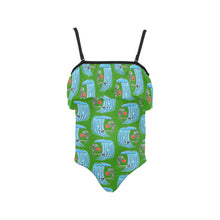 Load image into Gallery viewer, Kids&#39; Spaghetti Strap Ruffle Swimsuit
