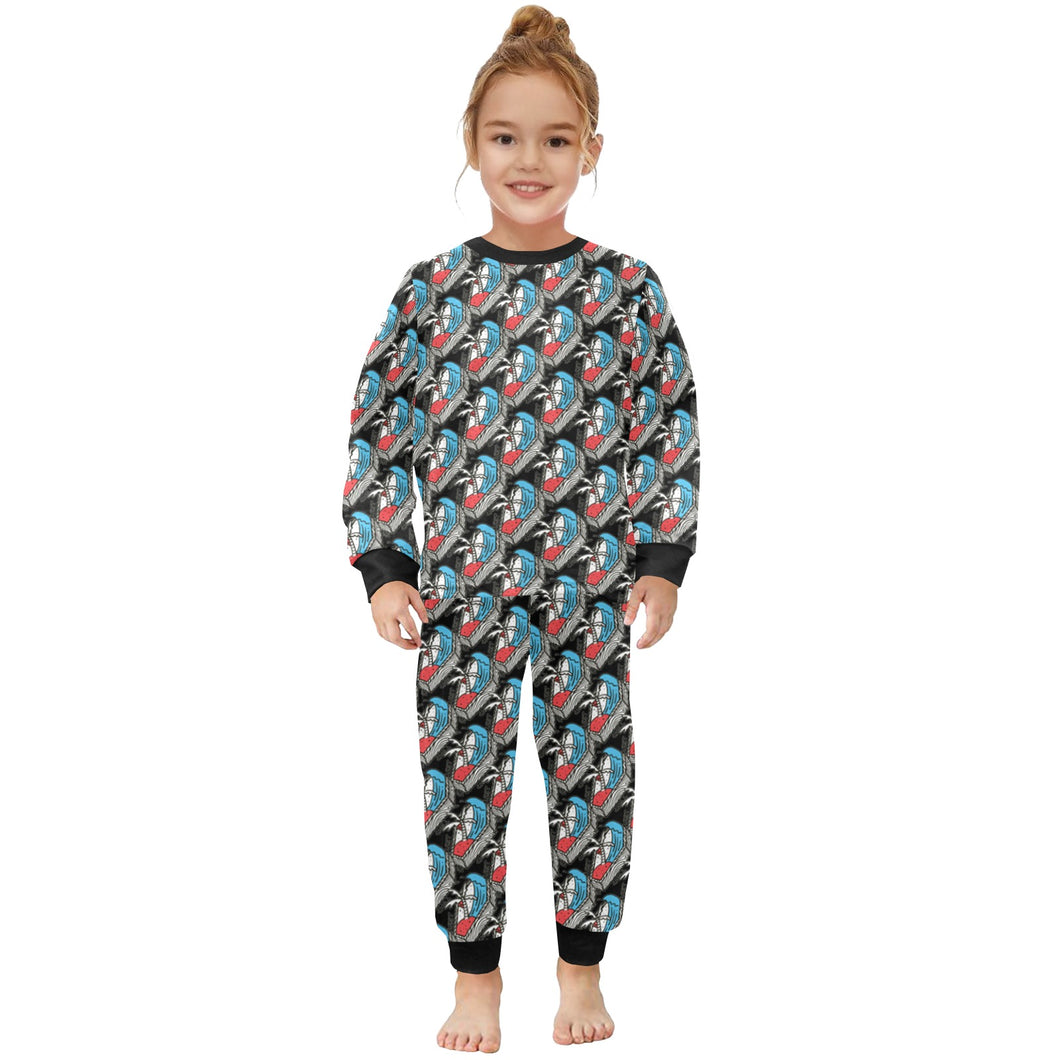 Little Girls' Crew Neck Long Pajama Set