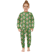 Load image into Gallery viewer, Little Girls&#39; Crew Neck Long Pajama Set
