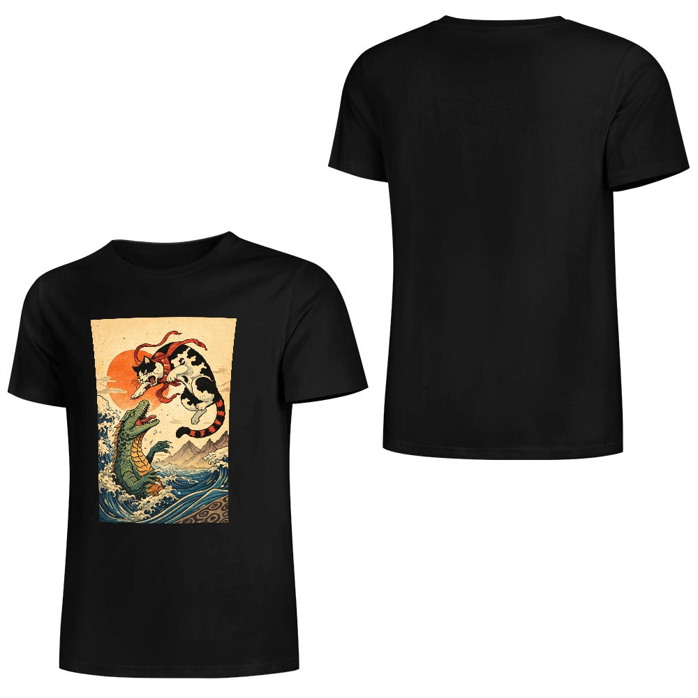 New Pure cotton short sleeved T-shirt Front print Multiple colors