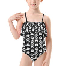 Load image into Gallery viewer, Kids&#39; Spaghetti Strap Ruffle Swimsuit
