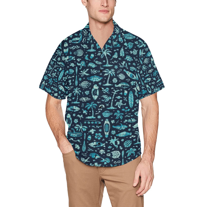 Hawaiian Shirt with Chest Pocket (T58)
