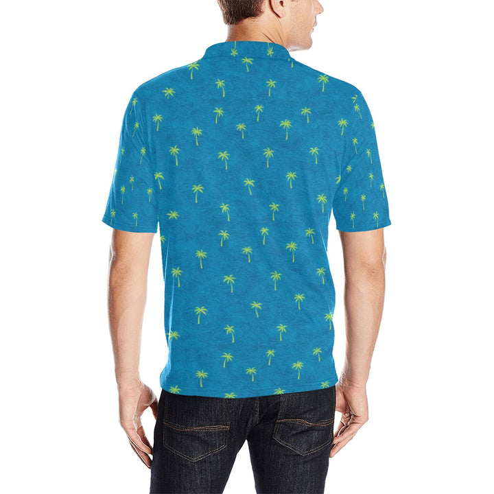 Men's All Over Print Polo Shirt (T55)