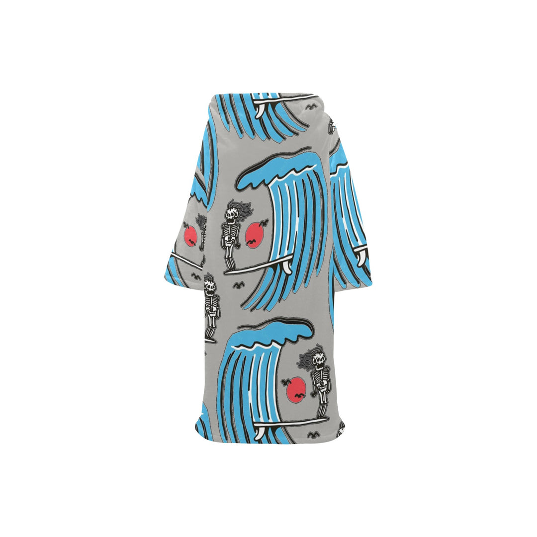 Blanket Robe with Sleeves for Kids
