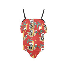 Load image into Gallery viewer, Kids&#39; Spaghetti Strap Ruffle Swimsuit
