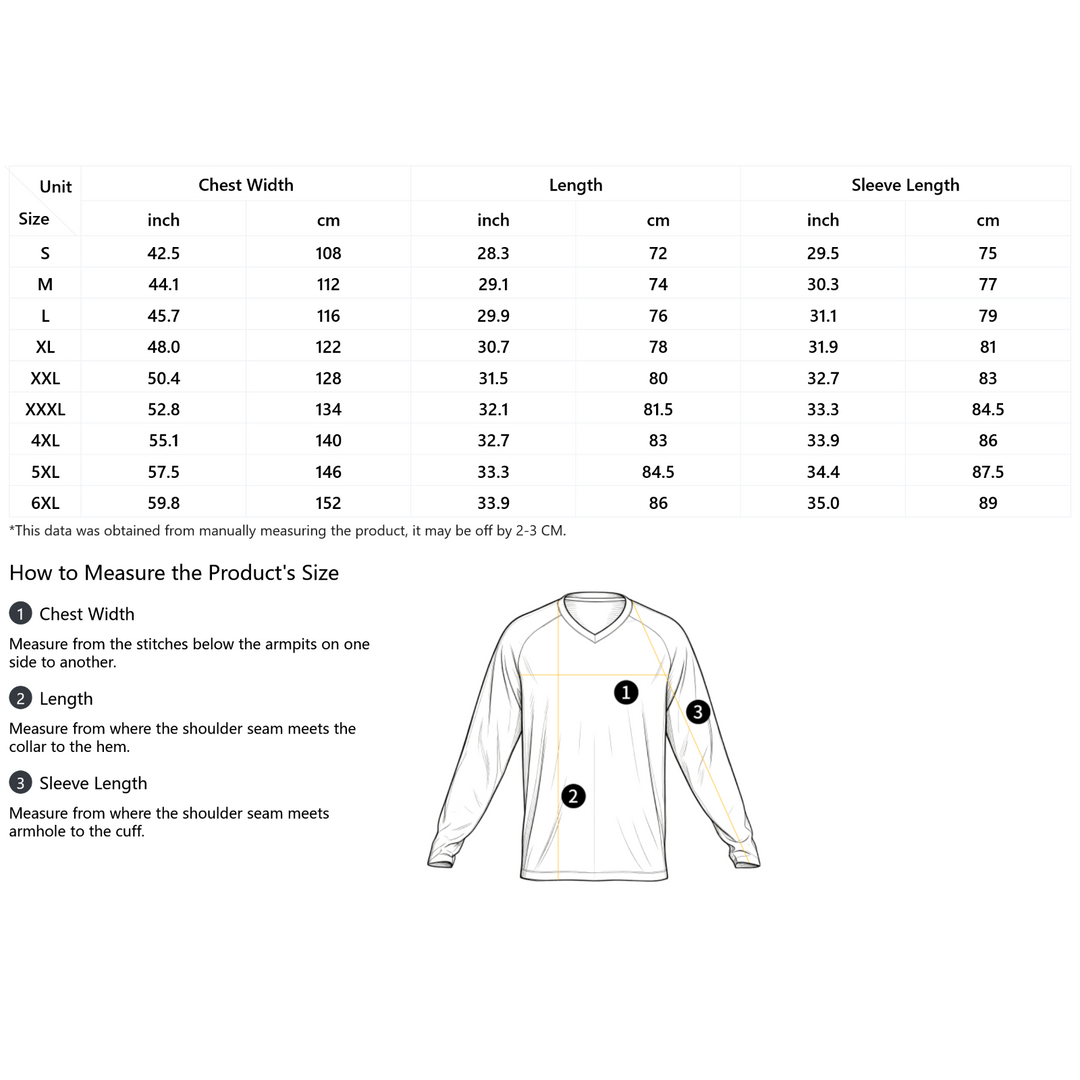 All-Over Men's UPF50+ Raglan Soccer Jersey Long Sleeve